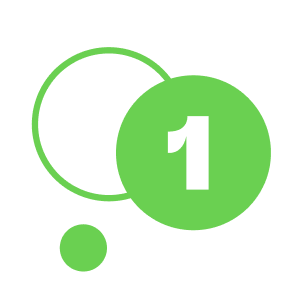 Icono verde número 1
